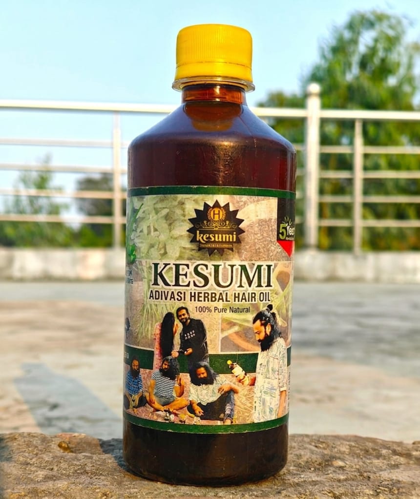 ORIGINAL KESUMI HAKKI PIKKI ADIVASI HERBAL HAIR OIL 500 ML Image 