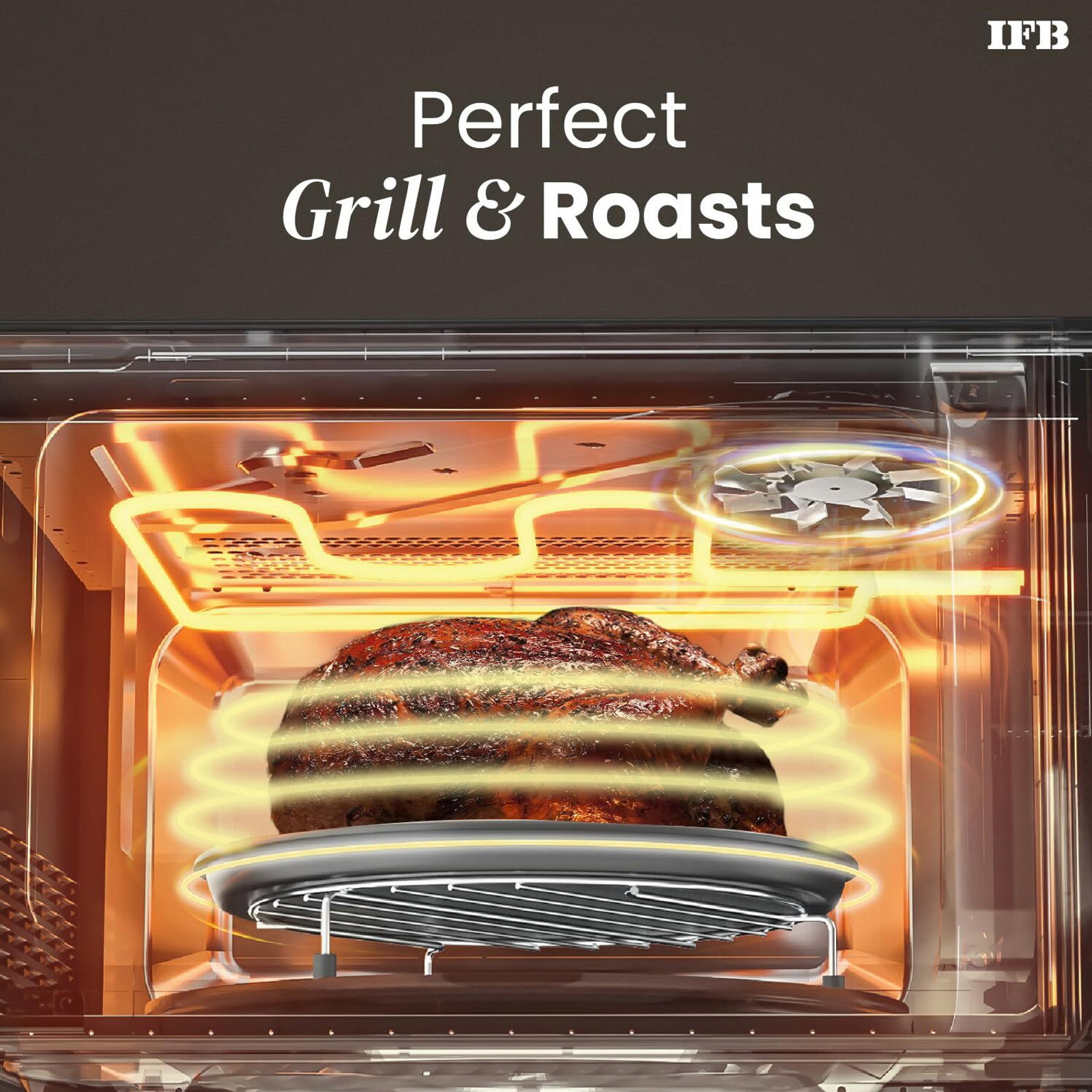 IFB 28 L Air Fry, Homemade Paneer in just 9 mins, Paneer/Ghee Mode, 300 Auto Cook Menus , Auto Defrost, Steam Clean, 10 Power Levels, Multi-Stage Cooking Convection Microwave Oven (28SC5, Silver) Image 