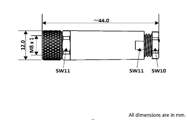M8 3 Pin Female Straight A-Coded Field Wireable Connector Image 