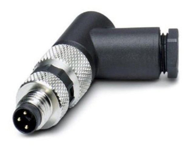 M8 3 Pin Male Angle A-Coded Field Wireable Connector Image