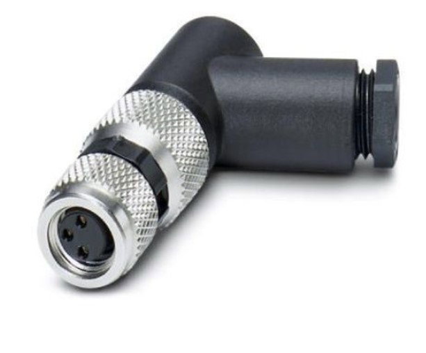 M8 3 Pin Female Angled A-Coded Field Wireable Connector Image