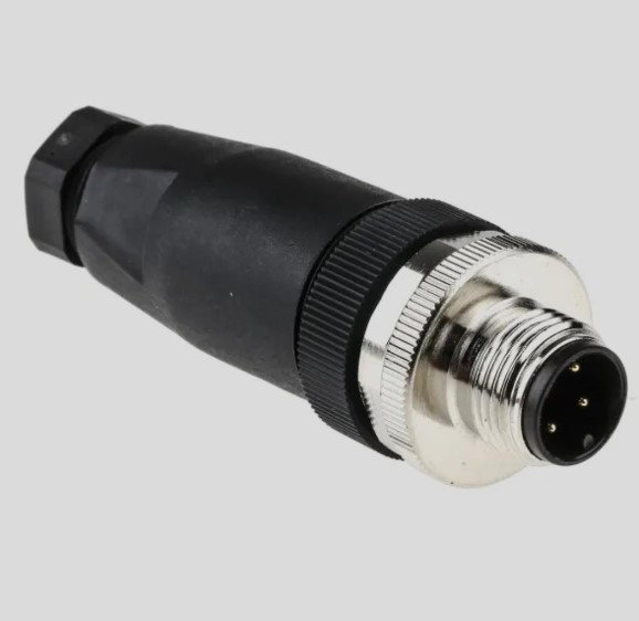 M12 - 4 Pin Male - A Coded Cable Mount Connector Image
