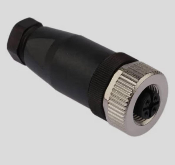 M12 - 4 Pin Female - A Coded Cable Mount Connector Image