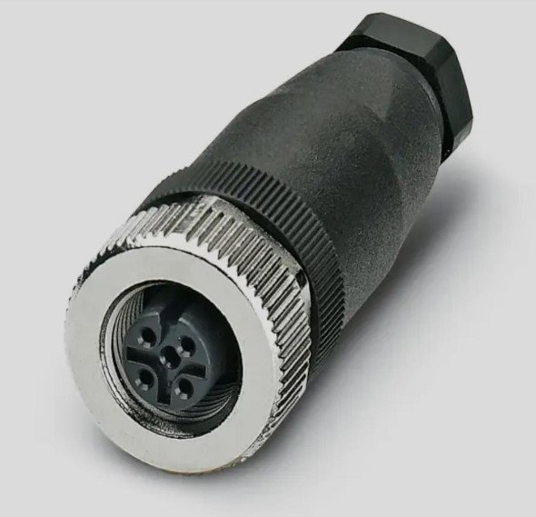  M12 - 5 Pin Female Plug - A Coded Cable Mount Connector