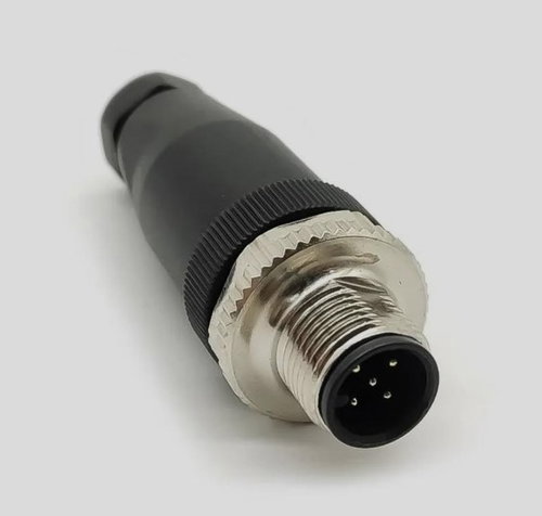 M12 - 5 Pin Male Plug - A Coded Cable Mount Connector