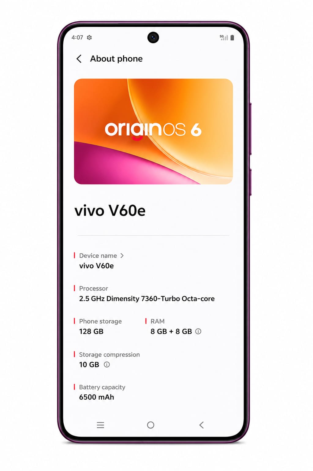 VIVO V6OE 5G Image