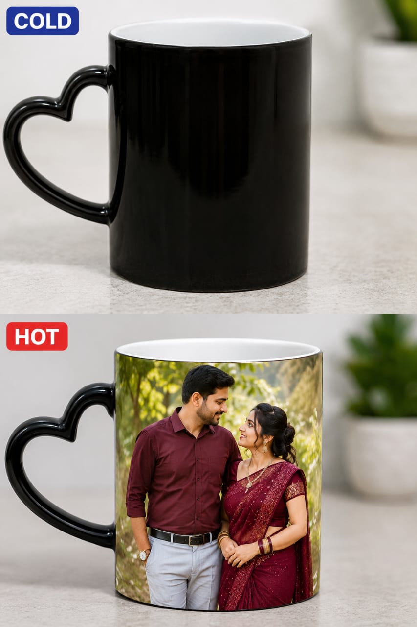 Heart handle Magic Mug