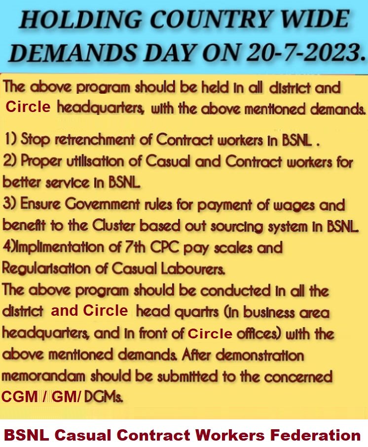 Observe National Demand Day on 20th July, 2023. Image 