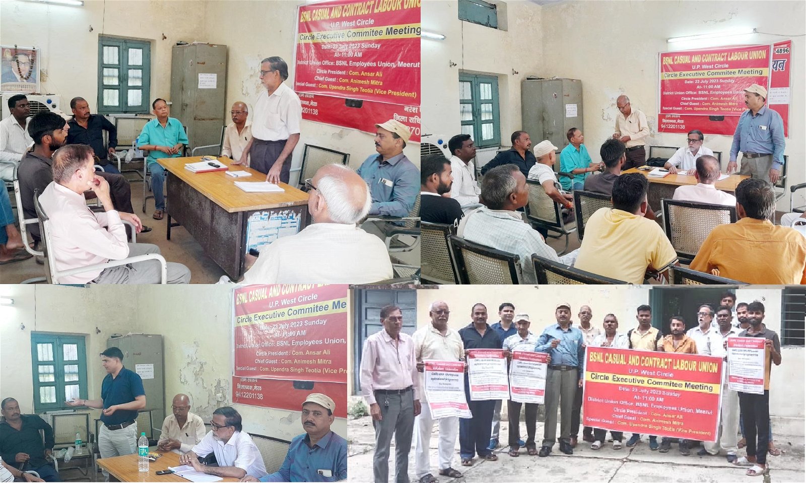 Circle Working Committee meeting of BSNLCCWF, UP (West) circle held at Meerut on 23.07.2023.  Image 