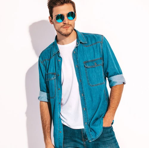 Blue Borg Lined Denim Jacket Image