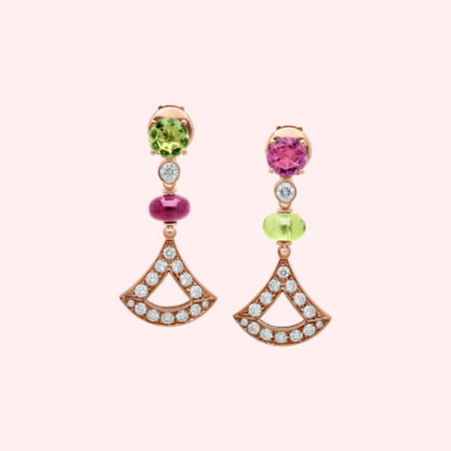 Glimmering Twilight 18 Kt Rose Gold Earrings  Image