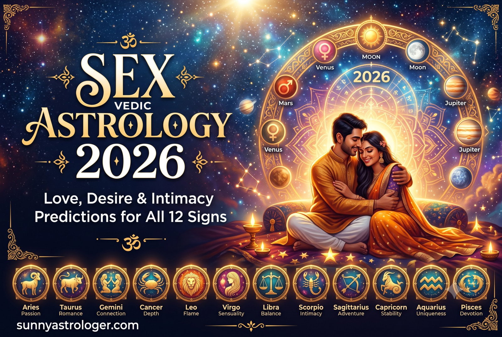 Sex Vedic Astrology 2026: Love, Desire and Intimacy Predictions for All 12 Signs Image 