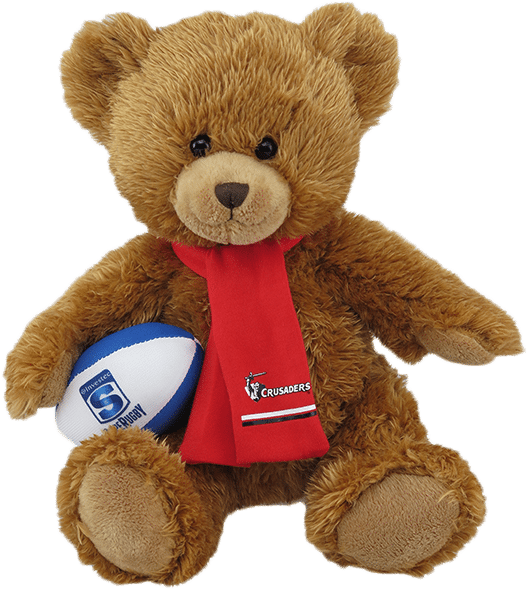 Crusaders Super Rugby Soft Toy-Bear Stuffed Toy | 5-9y | 9+y Image