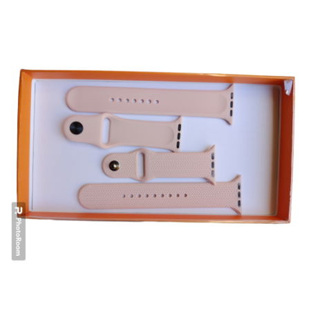 T20 Promax Smartwatch (Pink) with double pair straps with different design Image 