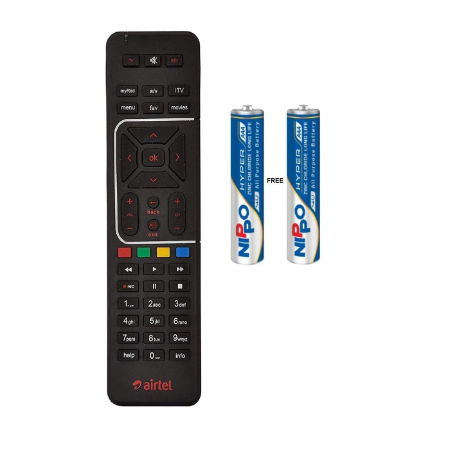 Airtel DTH Universal DTH Remote | Free 2 Cell(Battery) Image