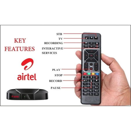Airtel DTH Universal DTH Remote | Free 2 Cell(Battery) Image 