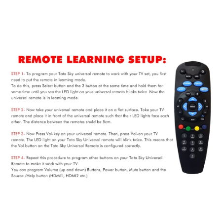 TataSky Remote Compatible with SD/HD Set Top Box Image 