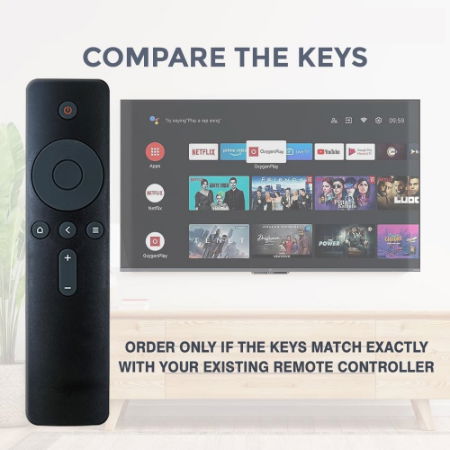 Compatible Mi TV Remote Control (Non-Voice, Infrared) for 32, 43 & 55 Inch XiaomiTVs Image 