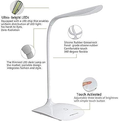 Plastic Battery Operated Table Lamp For Study Led Light Image 