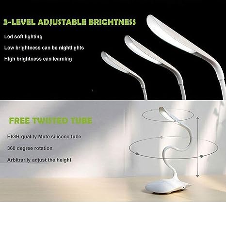 Plastic Battery Operated Table Lamp For Study Led Light Image 