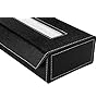 Tissue Box Holder with 100 Pulls Cotton Rags Tissue | Handcrafted Fine Leather - Like Finish | for Gifting, Office Desks, Cars & Home Dcor (Black) Image 