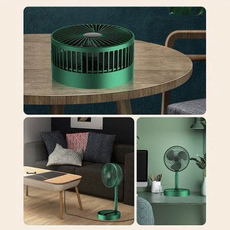 Portable Fan Rechargeable, Unique Foldable Small Desk Fan Table Fan Image 