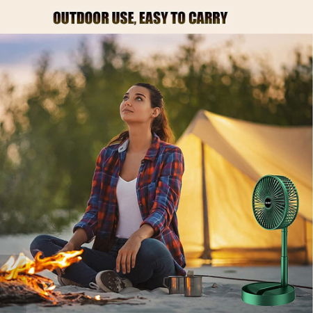 Portable Fan Rechargeable, Unique Foldable Small Desk Fan Table Fan Image 