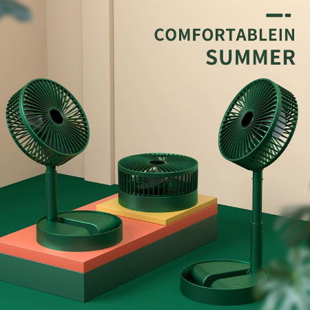 Portable Fan Rechargeable, Unique Foldable Small Desk Fan Table Fan Image 