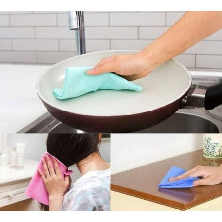 Magic Towel for Kitchen, Reusable Kitchen Cloths for Cleaning, Multipurpose Water Absorbent Cloth for Table, Window Glasses Image 