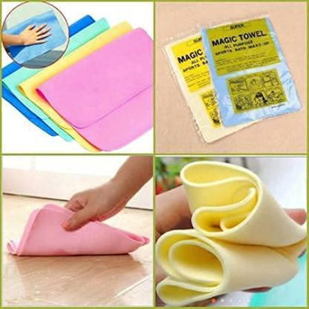 Magic Towel for Kitchen, Reusable Kitchen Cloths for Cleaning, Multipurpose Water Absorbent Cloth for Table, Window Glasses Image 