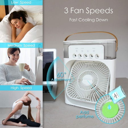 Mini Air Cooler, USB Desk Fan, Personal Air Conditioners Evaporative Cooler Image 