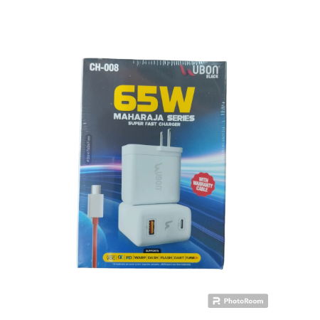 Ubon Maharaja Series CH-008 65W PD Charger with Type-C Cable Image 