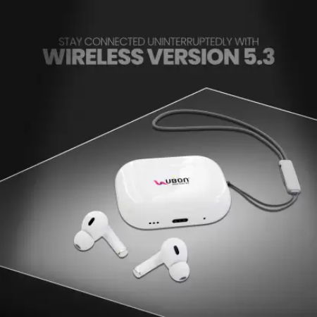 Ubon Tiger Pro BT-50 Earbuds Fast Charging With Advance Feature Bluetooth Headset  (White, True Wireless) Image 