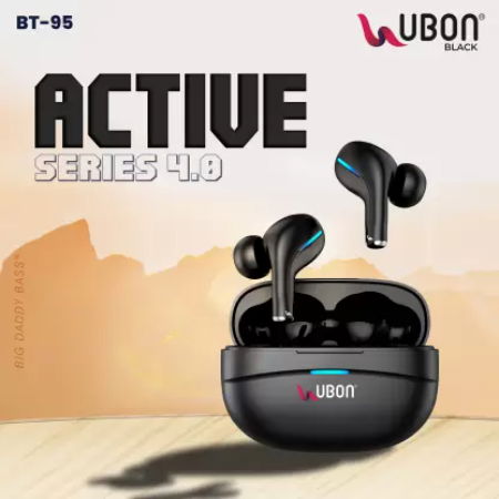 UBON BT-95 HD Earbuds, 30Hours Playtime, Fast Charging, 300Hours Standby Bluetooth Headset (Black, True Wireless)