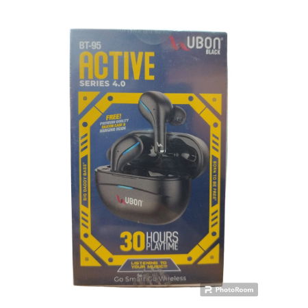 UBON BT-95 HD Earbuds, 30Hours Playtime, Fast Charging, 300Hours Standby Bluetooth Headset  (Black, True Wireless) Image 