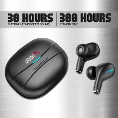 UBON BT-95 HD Earbuds, 30Hours Playtime, Fast Charging, 300Hours Standby Bluetooth Headset  (Black, True Wireless) Image 