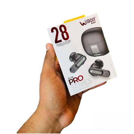 Ubon BT-120 Pro Series v5.3 Truly Wireless Earbuds with ANR and 28hr Playtime | 200hr Standby Black Image 