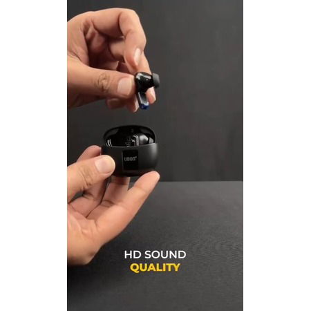 Ubon BT-120 Pro Series v5.3 Truly Wireless Earbuds with ANR and 28hr Playtime | 200hr Standby Black Image 