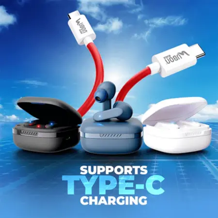 Ubon Feel the power of ANR with J10 Wireless Earbuds Comes with Three Colors Black, Blue and White Image 