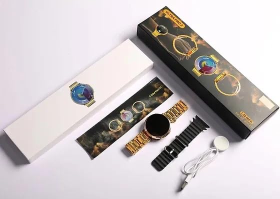 Ultra Pro 2 Gold Edition: Exquisite Chain Pattern Smartwatch