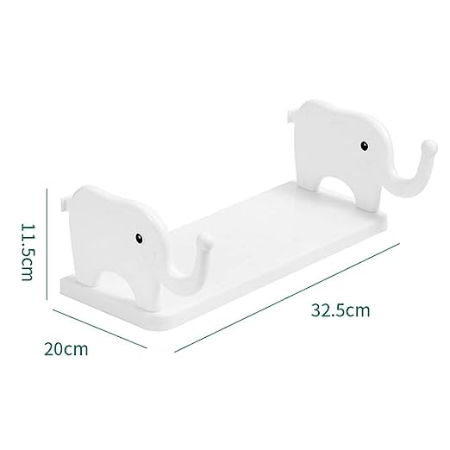 Wall Mount Floating Shelf Elephant Design Image 