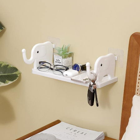 Wall Mount Floating Shelf Elephant Design Image