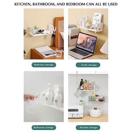 Wall Mount Floating Shelf Elephant Design Image 