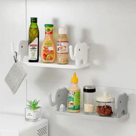 Wall Mount Floating Shelf Elephant Design Image 