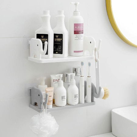 Wall Mount Floating Shelf Elephant Design Image 