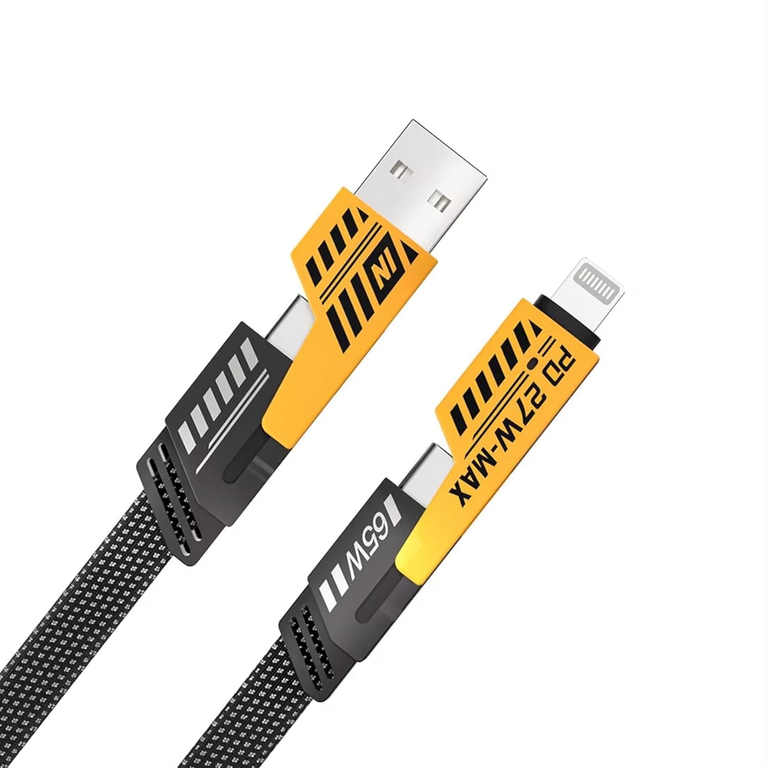 Quad Max 4 in 1 Metal Flat Indestructible Cable Image