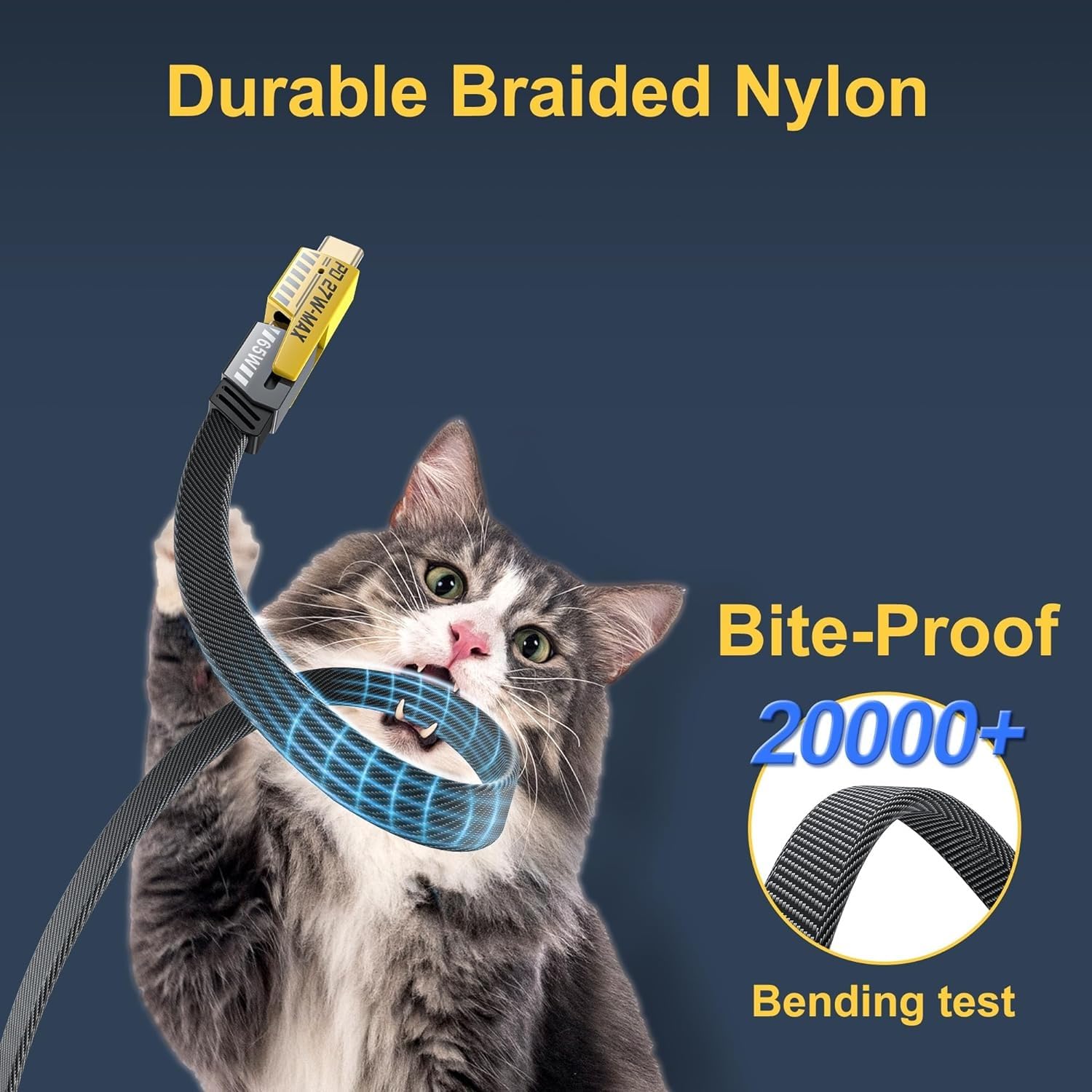 Quad Max 4 in 1 Metal Flat Indestructible Cable Image 