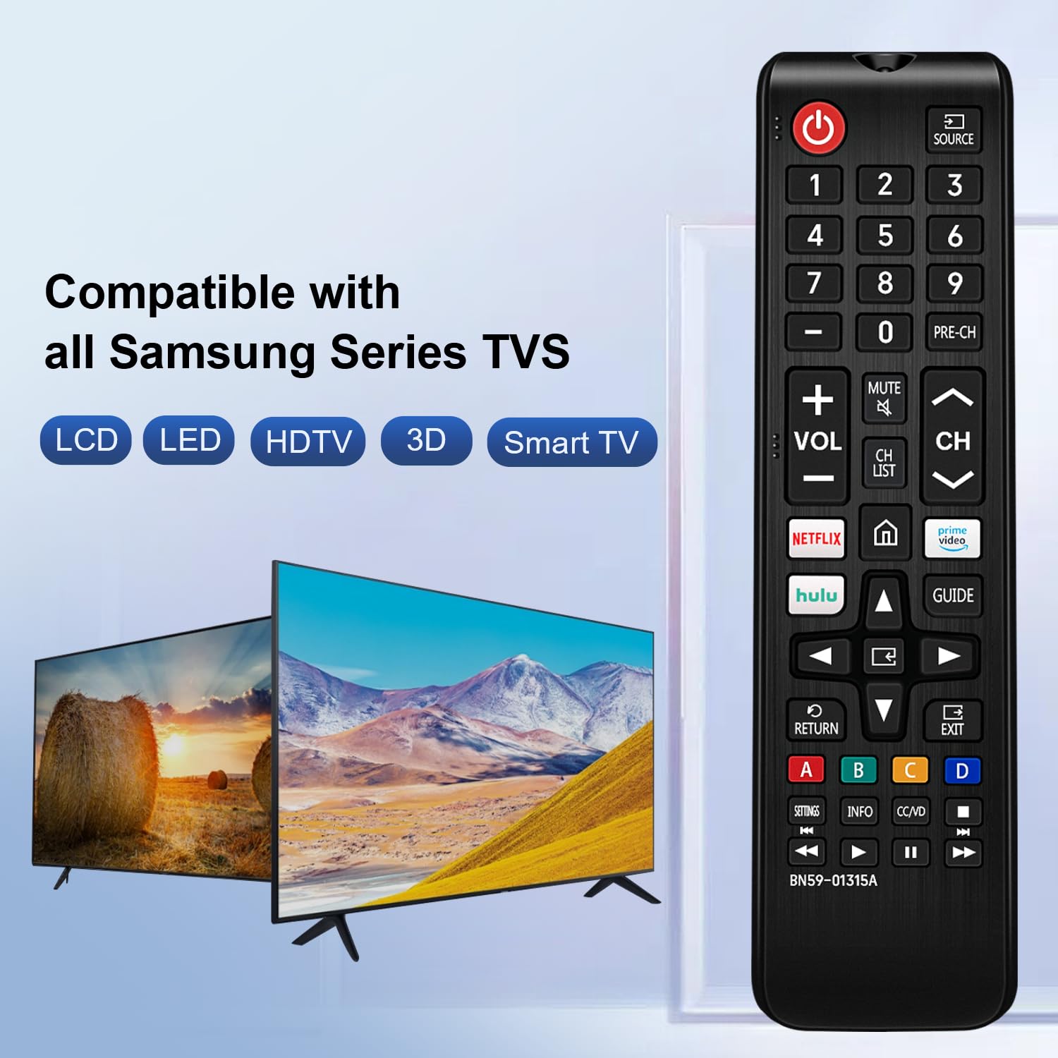 Compatible Sam sungTv Netflix Remote Control Image 