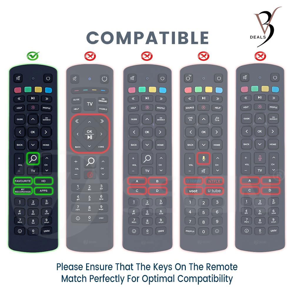 Compatible JioRemote Control for JioSet-Top Box | Non Voice Image 