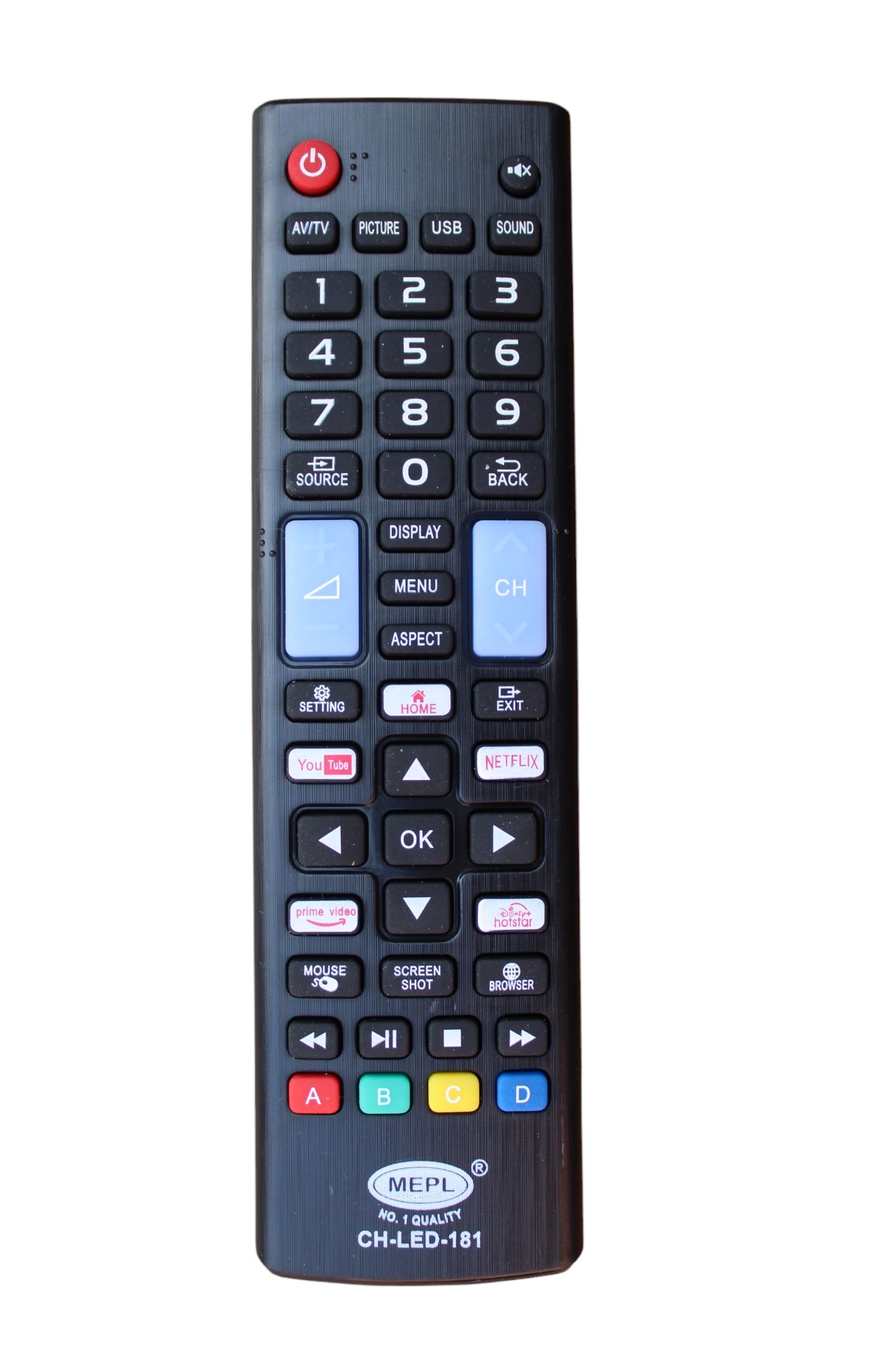 Crown China/Chinese Smart TV Remote Control CH-LED-181 Image